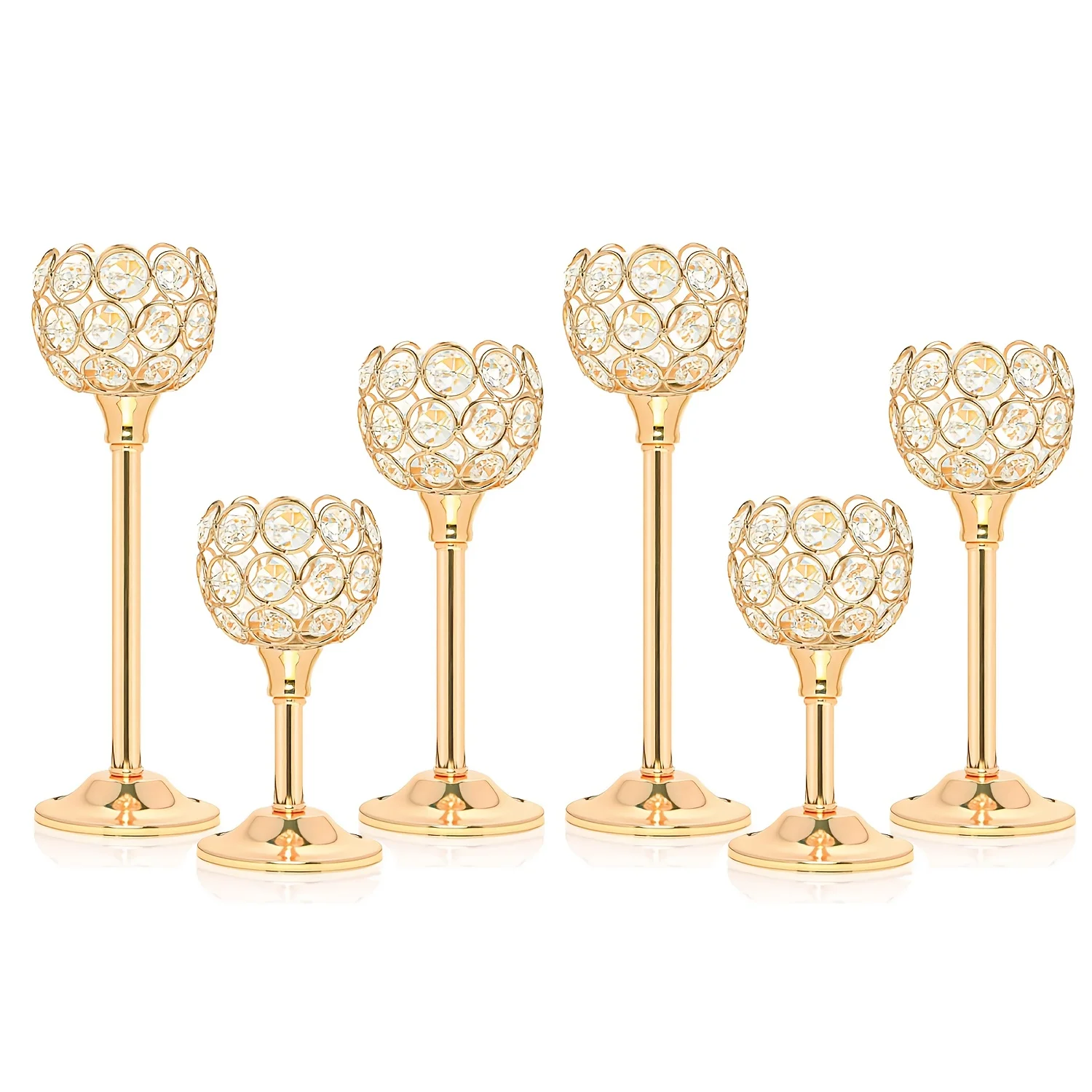 6pcsGold Crystal Candle Holder Sparkling Bowl Candle Holder With Candle High Crystal Candle Holder Dining Table Wedding Centerpiece For Wedding Party Housewarming Gifts
6pcsGold Crystal Candle Holder Sparkling Bowl Candle Holder With Candle High Crystal Candle Holder Dining Table Wedding Centerpiece For Wedding Party Housewarming Gifts