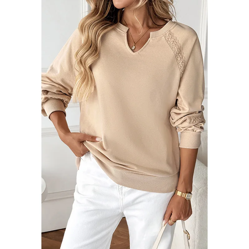Повседневная однотонная толстовка с капюшоном для женщин, осень/зима 2025, новый пуловер с v-образным вырезом и длинными рукавами для женщин 
Повседневная однотонная толстовка с капюшоном для женщин, осень/зима 2025, новый пуловер с v-образным вырезом и длинными рукавами для женщин