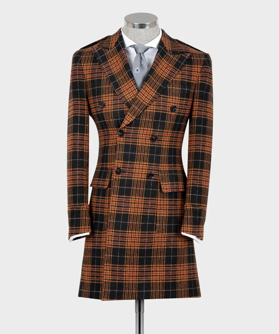 Modern Tailored 1 Pce Wedding Men Coat Tuxedos Peak Lapel Double Breasted Long Coat Cotton Wool Pockets Customized Groom Formal
Modern Tailored 1 Pce Wedding Men Coat Tuxedos Peak Lapel Double Breasted Long Coat Cotton Wool Pockets Customized Groom Formal