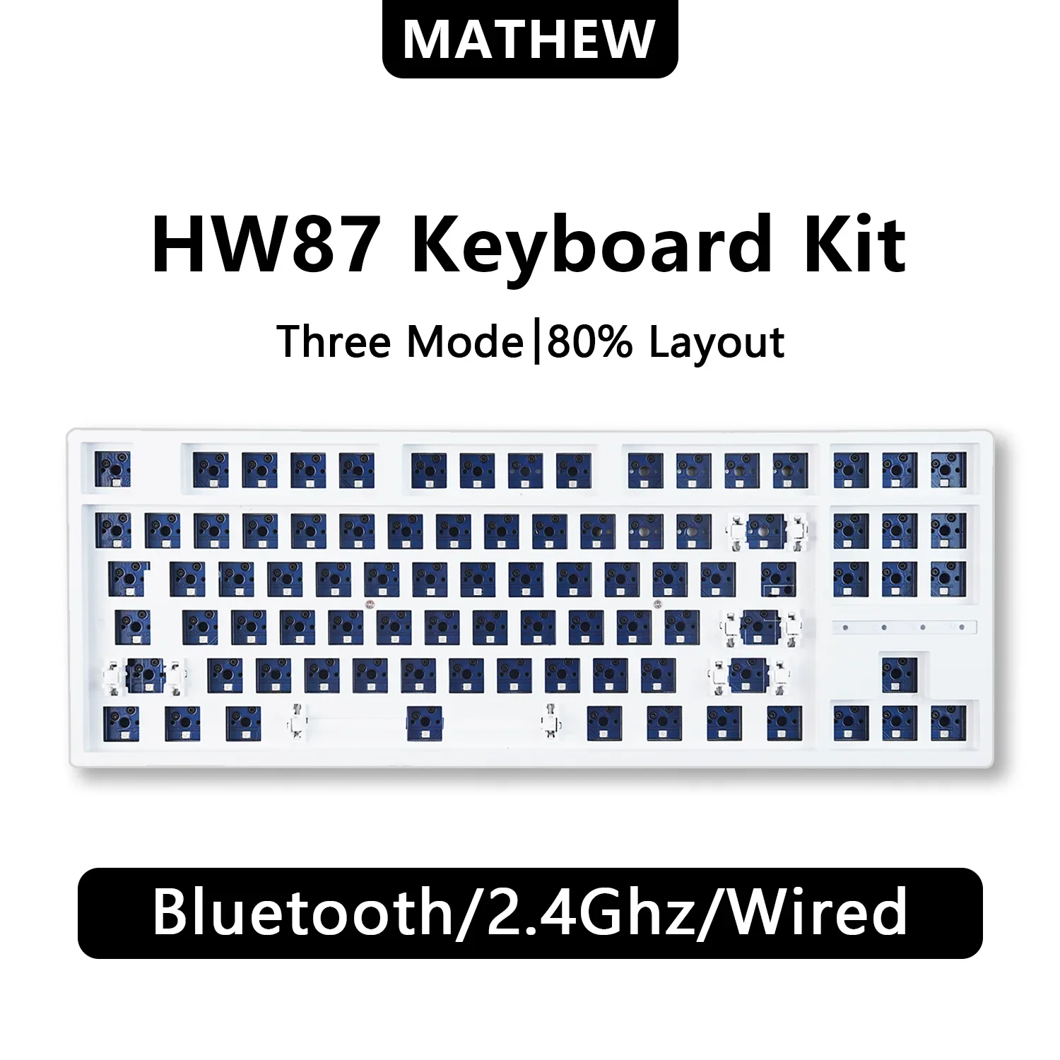 HW87 Wireless Gaming Keyboard Kit 75% Mechanical Keyboard TKL RGB Bluetooth/2.4G/USB-C Customized Keyboard Kit Hot-Swappable
HW87 Wireless Gaming Keyboard Kit 75% Mechanical Keyboard TKL RGB Bluetooth/2.4G/USB-C Customized Keyboard Kit Hot-Swappable