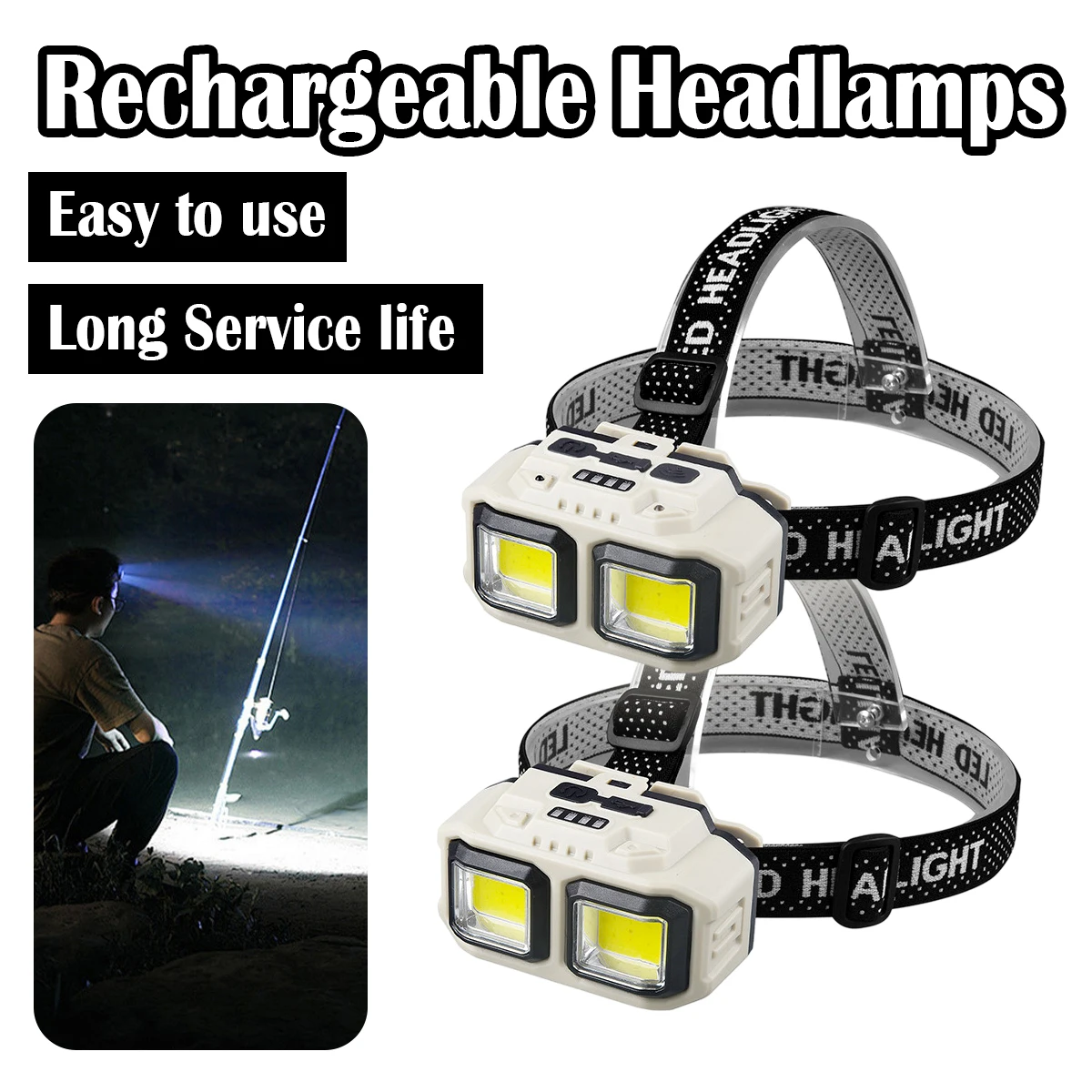 Waterproof LED Headlamp COB Induction USB Rechargeable Modern White Light Adjustable Lighting Angle Flashlight Bright Powerful
Waterproof LED Headlamp COB Induction USB Rechargeable Modern White Light Adjustable Lighting Angle Flashlight Bright Powerful