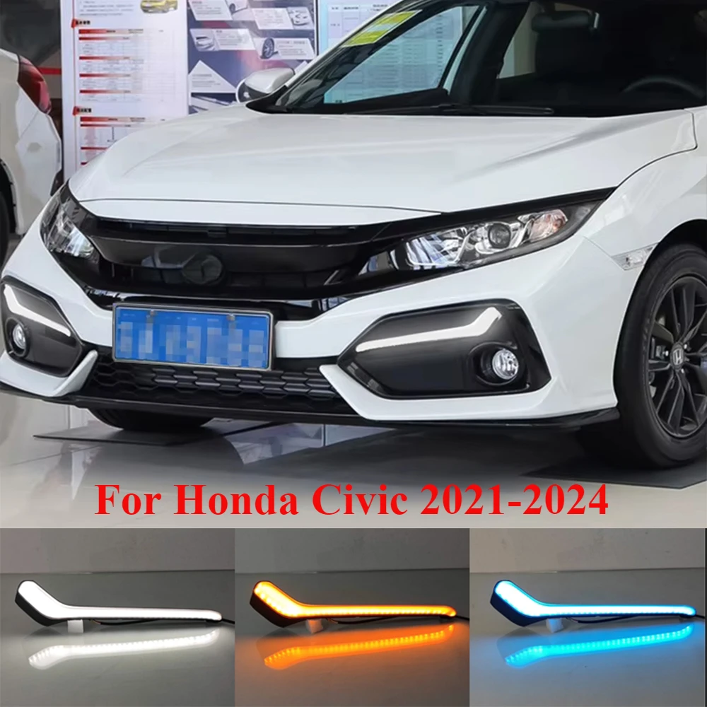For Honda Civic 2021-2024 LED Daytime Running Lights Modified Fog Lights Front Bumper Decorative Lights DRL for Hatch-back
For Honda Civic 2021-2024 LED Daytime Running Lights Modified Fog Lights Front Bumper Decorative Lights DRL for Hatch-back