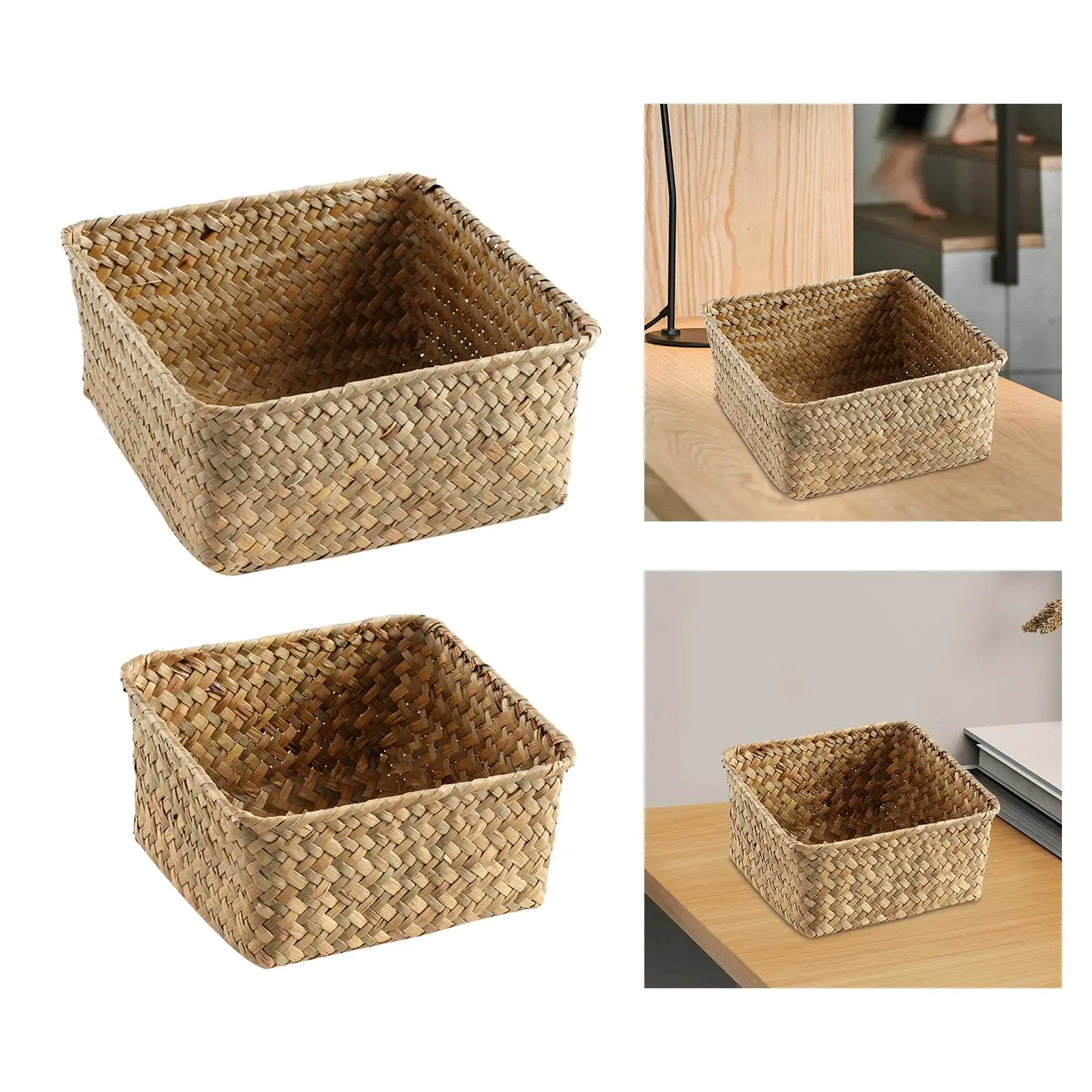 Storage Basket Hand Woven Hamper Box Storage Bin Decorative Keys Basket Container Jewelry Container for Kitchen Bread Desktop
Storage Basket Hand Woven Hamper Box Storage Bin Decorative Keys Basket Container Jewelry Container for Kitchen Bread Desktop