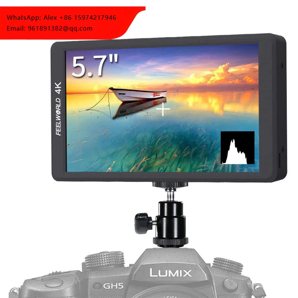 Feelworld F570 5,7-дюймовый IPS Full HD 1920x1080 4K накамерный монитор с питанием от аккумулятора, компактный ЖК-дисплей
Feelworld F570 5,7-дюймовый IPS Full HD 1920x1080 4K накамерный монитор с питанием от аккумулятора, компактный ЖК-дисплей