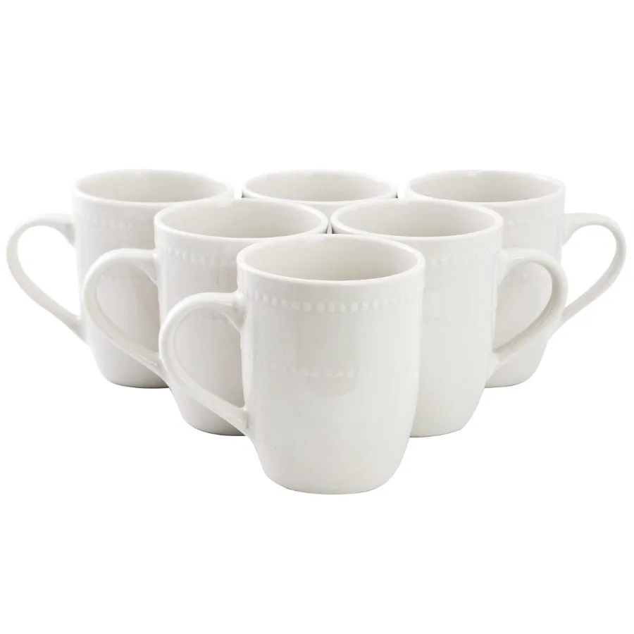 Olevia 6 Piece Stoneware 12 Ounce Mug Set in White Service for 6
Olevia 6 Piece Stoneware 12 Ounce Mug Set in White Service for 6