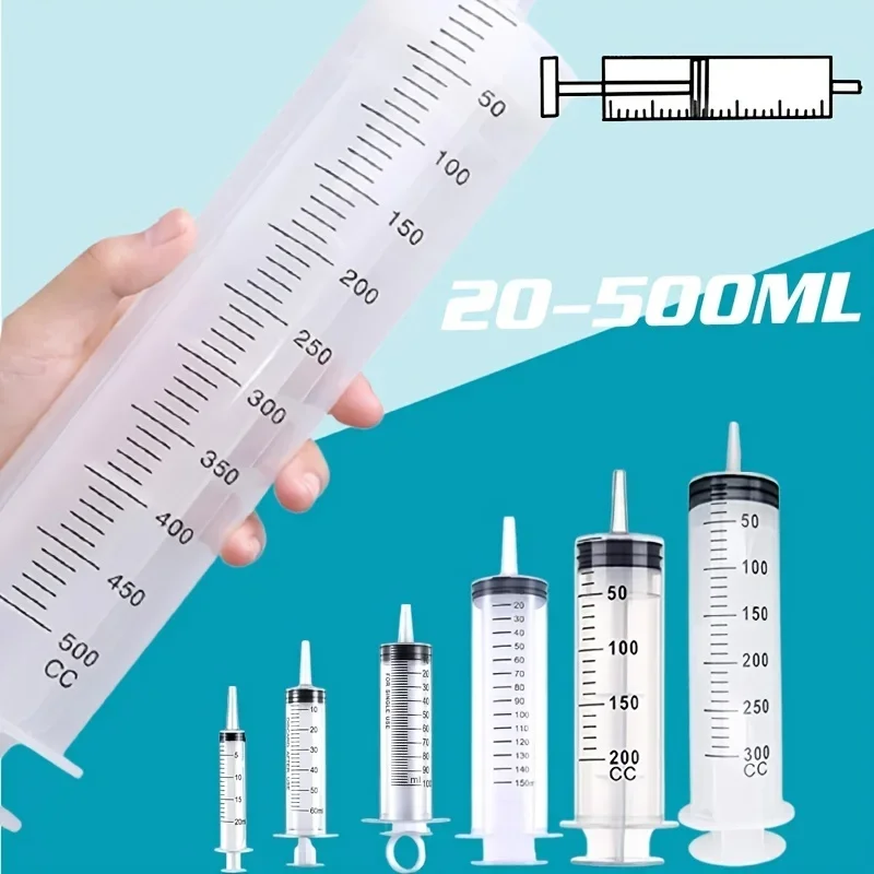20-500ml large capacity plastic syringe, for liquid measurement, suitable for multiple scenarios.
20-500ml large capacity plastic syringe, for liquid measurement, suitable for multiple scenarios.