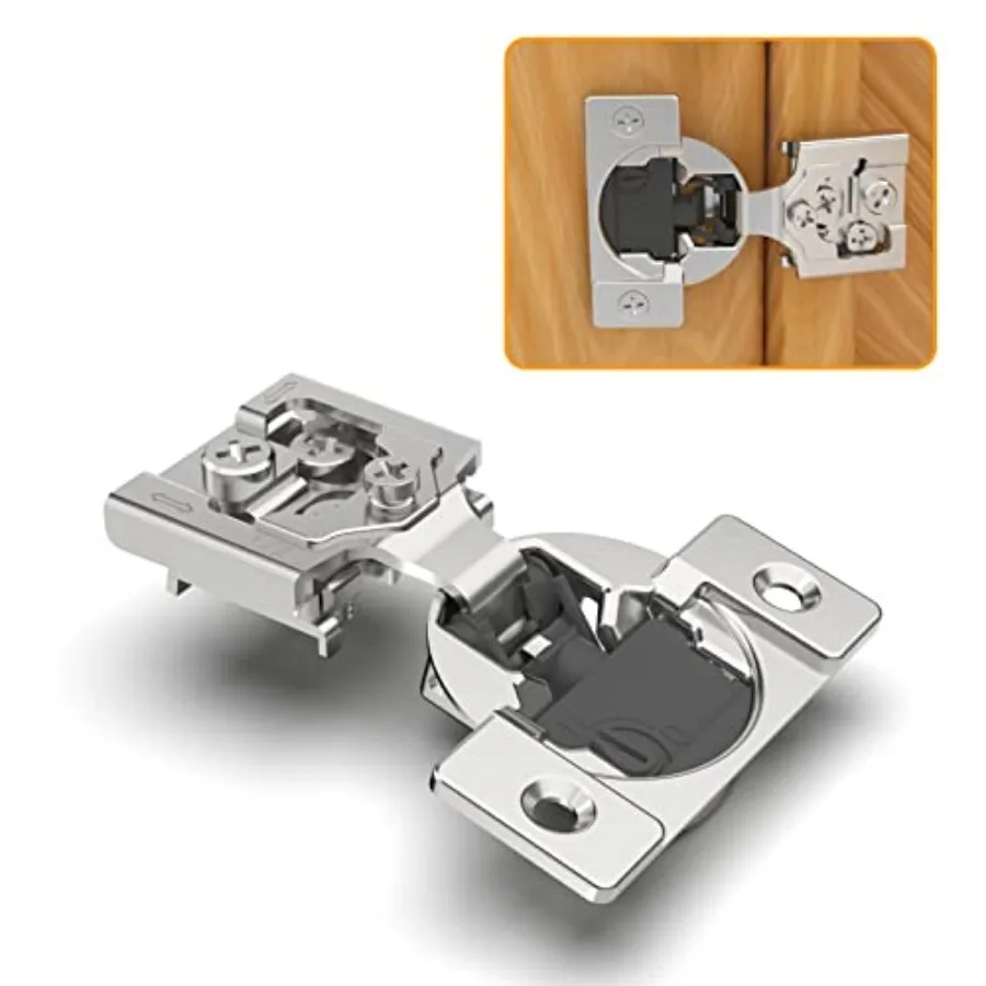 1/" Overlay 4D Soft Close Concealed Hinges for Face Frame Door, Adjustable Closing Speed, Smooth Slow Self Close Hinges, Satin
1/" Overlay 4D Soft Close Concealed Hinges for Face Frame Door, Adjustable Closing Speed, Smooth Slow Self Close Hinges, Satin