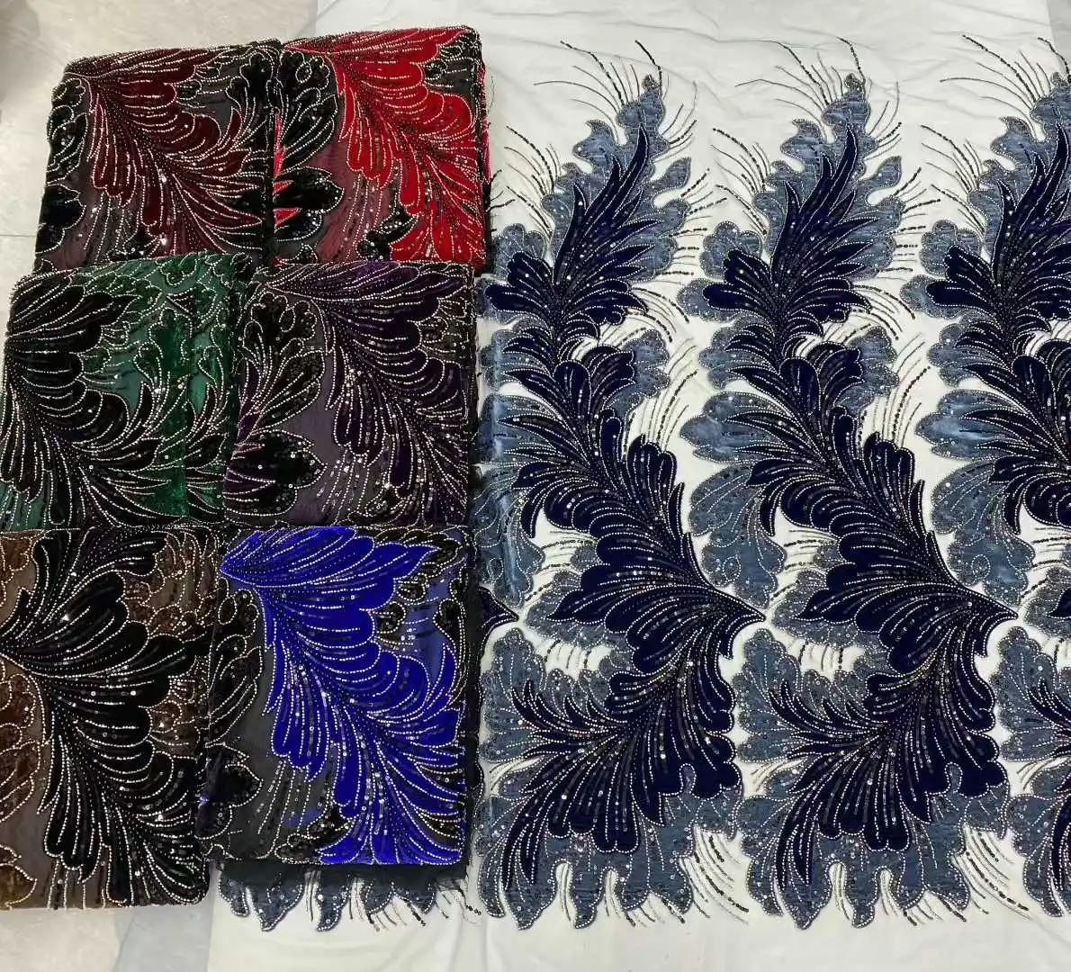 Luxury African Sequins Velvet Lace 2025 High Quality Lace Nigerian Lace French Beaded Tulle Lace Fabric For Party Dresses Sewing
Luxury African Sequins Velvet Lace 2025 High Quality Lace Nigerian Lace French Beaded Tulle Lace Fabric For Party Dresses Sewing