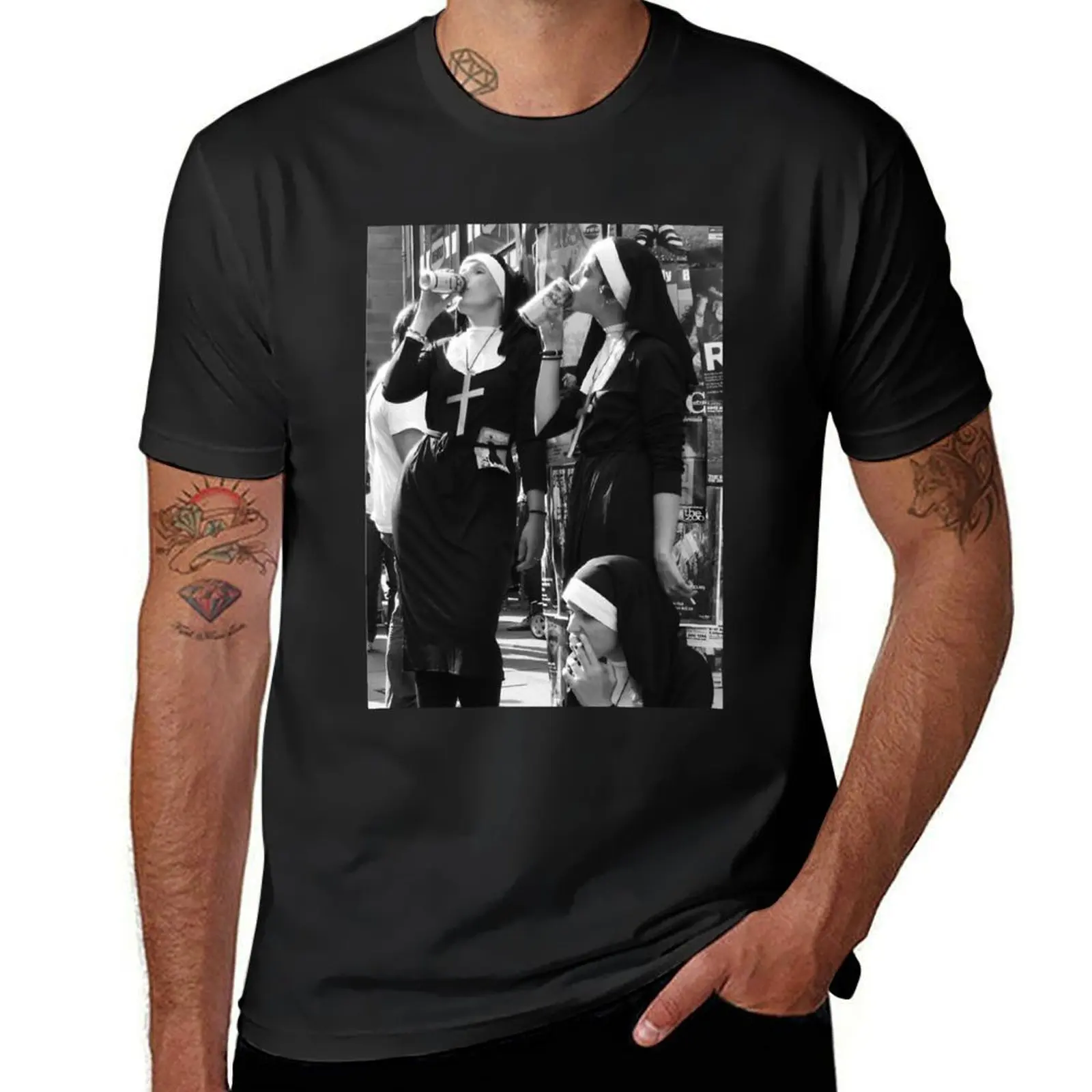 Nuns Drinking T-Shirt blue lock oversize t-shirts man quick drying custom t shirt vintage t shirt men
Nuns Drinking T-Shirt blue lock oversize t-shirts man quick drying custom t shirt vintage t shirt men