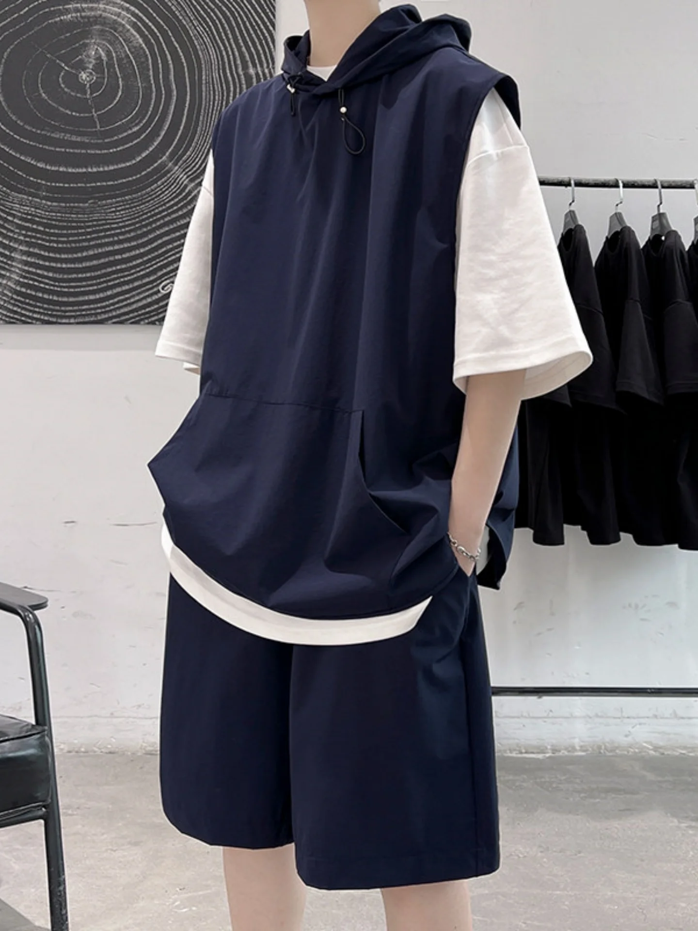 American High Street Hooded Sports Vest Men's Summer Thin Loose Sleeveless T-Shirt Set Trendy Casual Shorts Fashionable Youth...
American High Street Hooded Sports Vest Men's Summer Thin Loose Sleeveless T-Shirt Set Trendy Casual Shorts Fashionable Youth...