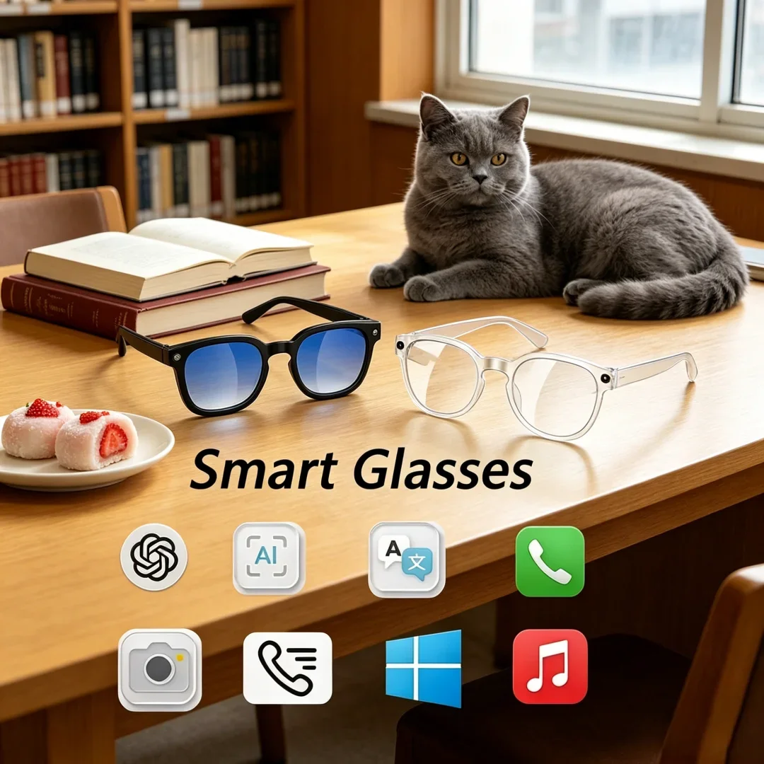 Sophisticated AI Smart Glasses AI Translation 8MP HD Camera 4K Shooting Image Bluetooth Call Recording Music Elegant Smart
Sophisticated AI Smart Glasses AI Translation 8MP HD Camera 4K Shooting Image Bluetooth Call Recording Music Elegant Smart