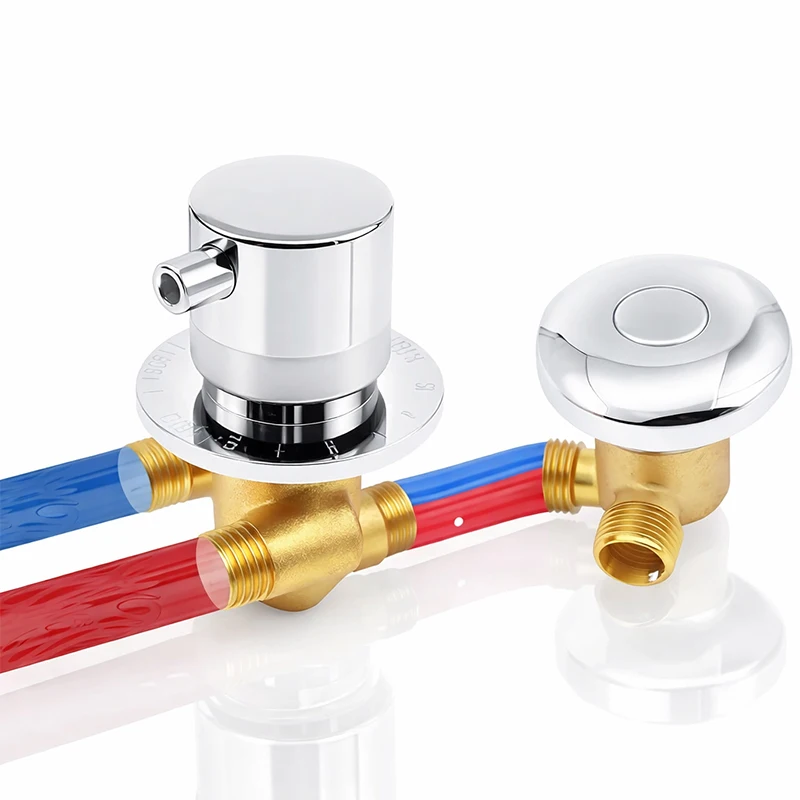 New Arrival 1 Way Thermostatic Mixing Valve Solid Brass Shower Faucet Cold Hot Water On Off Control Bathroom Tap
New Arrival 1 Way Thermostatic Mixing Valve Solid Brass Shower Faucet Cold Hot Water On Off Control Bathroom Tap