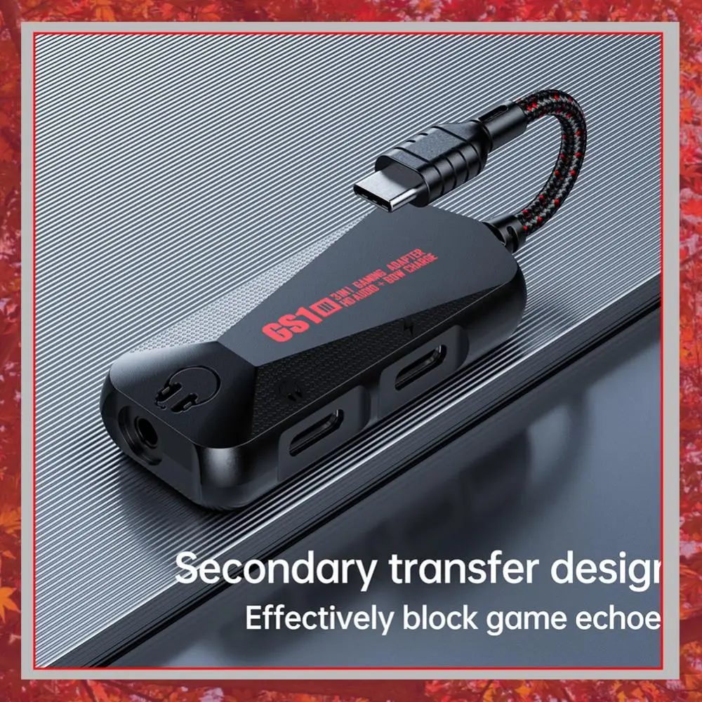 GS1 3-in-1 Mobile Gaming Sound Card USB-C to 3.5mm Headphone Jack Adapter Type C PD QC 60W Fast Charge Adapter Hi-Res Sound Card
GS1 3-in-1 Mobile Gaming Sound Card USB-C to 3.5mm Headphone Jack Adapter Type C PD QC 60W Fast Charge Adapter Hi-Res Sound Card