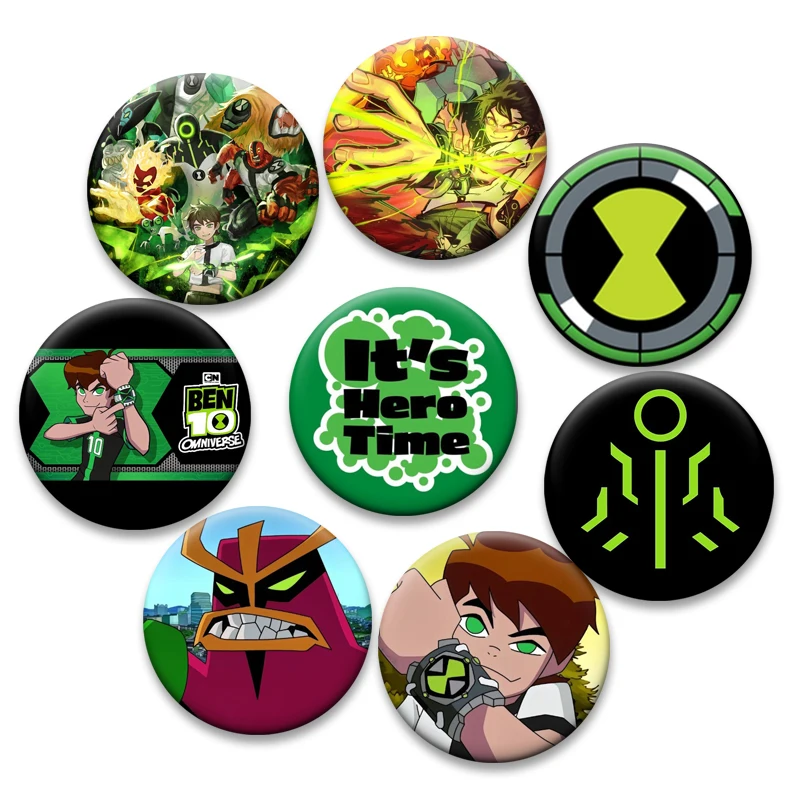 Anime Ben10 Brooches Round Pins Fashion Jewelry Accessories Ben Tennyson Cartoon Badge for Clothes Backpack Decoration Gifts
Anime Ben10 Brooches Round Pins Fashion Jewelry Accessories Ben Tennyson Cartoon Badge for Clothes Backpack Decoration Gifts