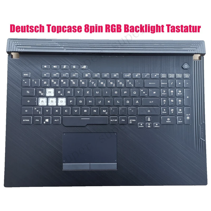 SSS+ German Top Case 8pin RGB Backlight Keyboard for Asus ROG Strix G731GU GL731GU
SSS+ German Top Case 8pin RGB Backlight Keyboard for Asus ROG Strix G731GU GL731GU
