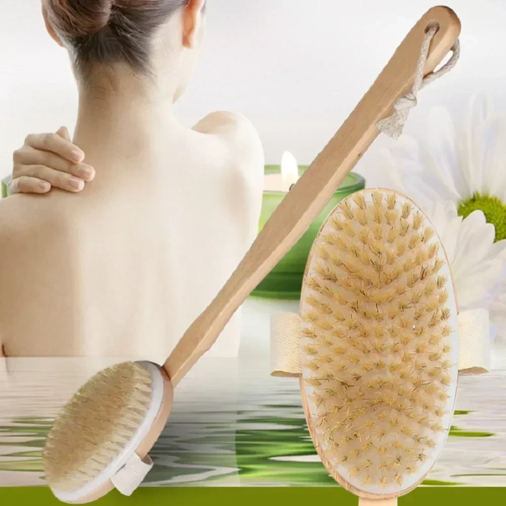 Natural Bristles Back Scrubber Shower Brush with Detachable Long Wooden Handle Dry Skin Exfoliating Body Massage Bath Brushes
Natural Bristles Back Scrubber Shower Brush with Detachable Long Wooden Handle Dry Skin Exfoliating Body Massage Bath Brushes