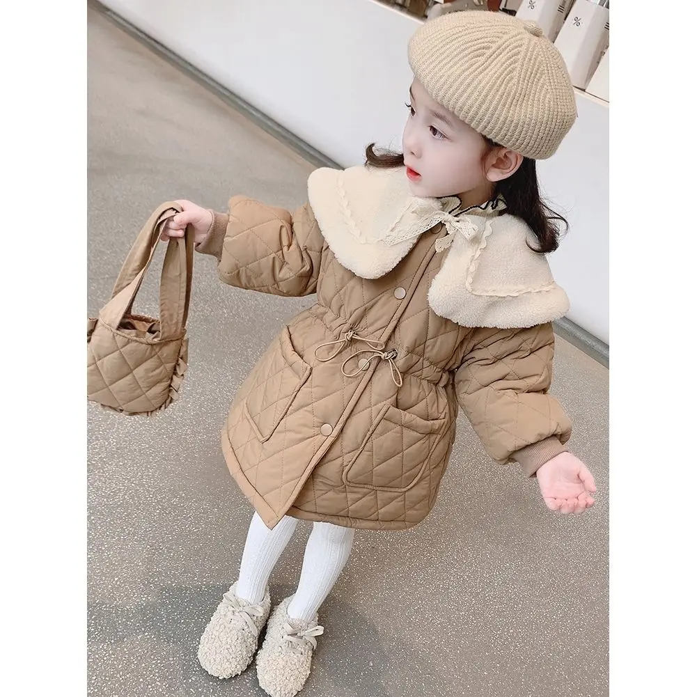 Children Thickened Cotton Coat Korean Girls Mid Length Parka Cotton Coat Baby Fashion Waist Wrapped Cotton Coat Winter
Children Thickened Cotton Coat Korean Girls Mid Length Parka Cotton Coat Baby Fashion Waist Wrapped Cotton Coat Winter
