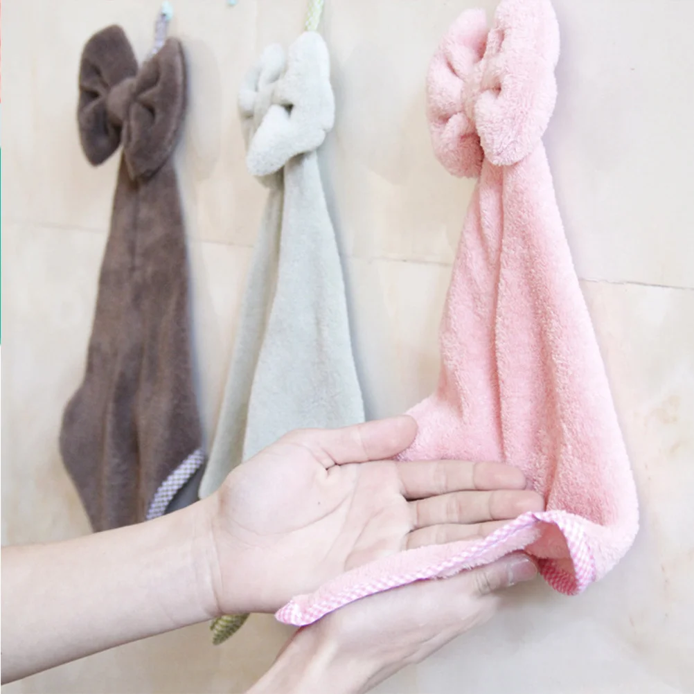 3Pcs Coral Hands Towel Bow Design Soft Comfortable Absorbent No Lint No Fading Hanging Kitchen Bathroom Purple Pink Green
3Pcs Coral Hands Towel Bow Design Soft Comfortable Absorbent No Lint No Fading Hanging Kitchen Bathroom Purple Pink Green