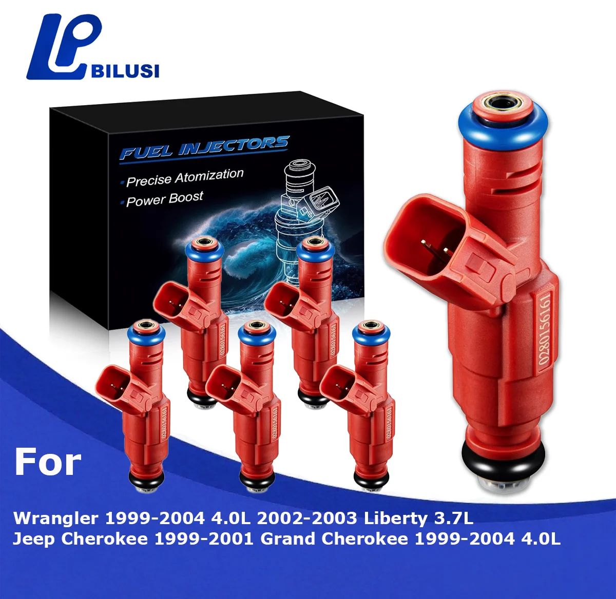 Bilusi Fuel Injectors 0280156161 for Jeep Wrangler 1999-2004 For Cherokee 1999-2001 Grand Cherokee 1999-2004 4.0L
Bilusi Fuel Injectors 0280156161 for Jeep Wrangler 1999-2004 For Cherokee 1999-2001 Grand Cherokee 1999-2004 4.0L