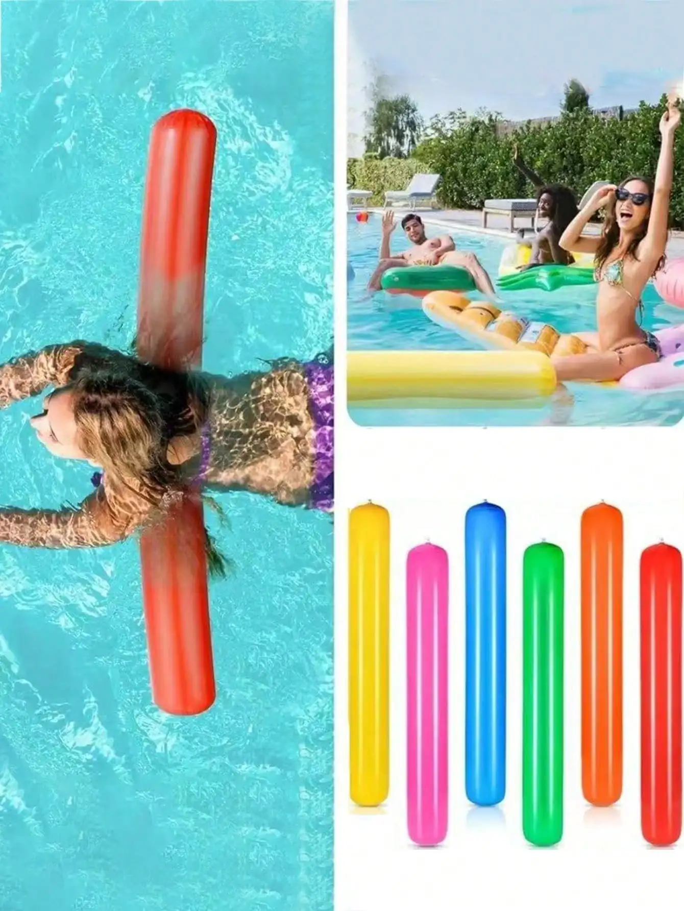 1pc InflatablePVC Colorful Swimming Pool Floating Stick, Water Game Float/Swimming Training Accessory, Suitable For Lake, Pool,
1pc InflatablePVC Colorful Swimming Pool Floating Stick, Water Game Float/Swimming Training Accessory, Suitable For Lake, Pool,