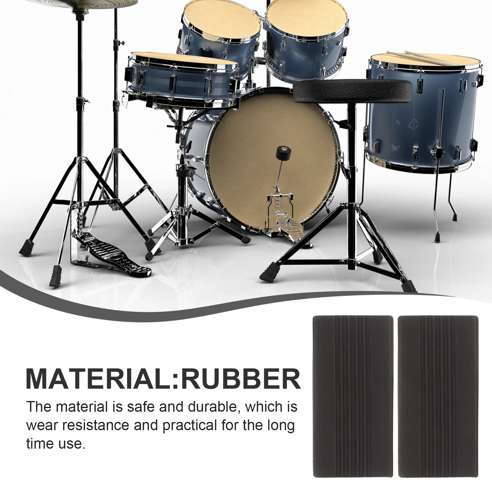 2 Pcs Adhesive Tape Non-slip Rubber Pad Back Professional Drum Pedal Guards Pads
2 Pcs Adhesive Tape Non-slip Rubber Pad Back Professional Drum Pedal Guards Pads