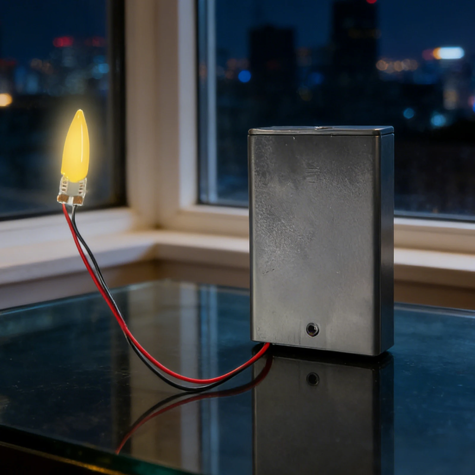 3V-5V Flame Lamp Circuit Board with Battery Box Flame Lamp Wick Realistic Flickering Effect for Candle Light Flicker Simulation
3V-5V Flame Lamp Circuit Board with Battery Box Flame Lamp Wick Realistic Flickering Effect for Candle Light Flicker Simulation