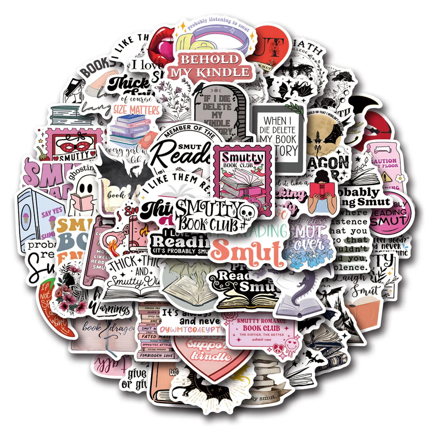 60PCS Obscene Bookish Stickers Graffiti Stickers DIY Diary Phone Case Handmade Scrapbook Aesthetic Stickers
60PCS Obscene Bookish Stickers Graffiti Stickers DIY Diary Phone Case Handmade Scrapbook Aesthetic Stickers