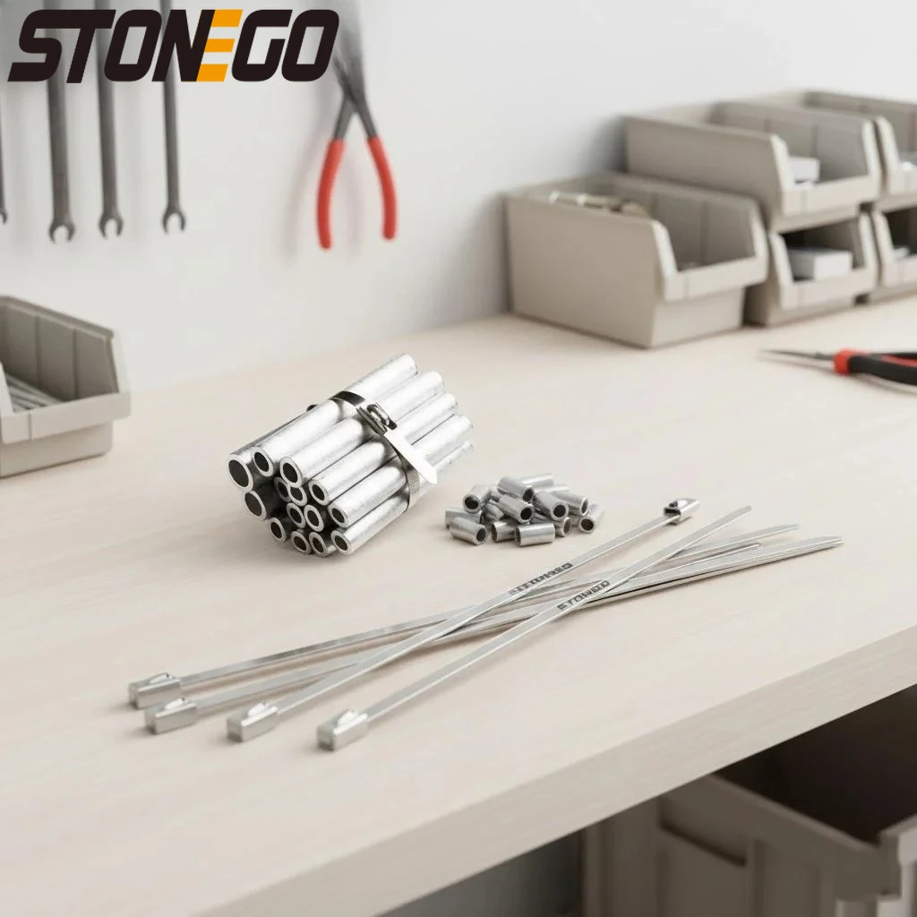 100pcs Stainless Steel Cable Ties 304 Heavy Duty High Temperature Resistant Self Locking Marine Zip Ties for Wiring and Bundling
100pcs Stainless Steel Cable Ties 304 Heavy Duty High Temperature Resistant Self Locking Marine Zip Ties for Wiring and Bundling