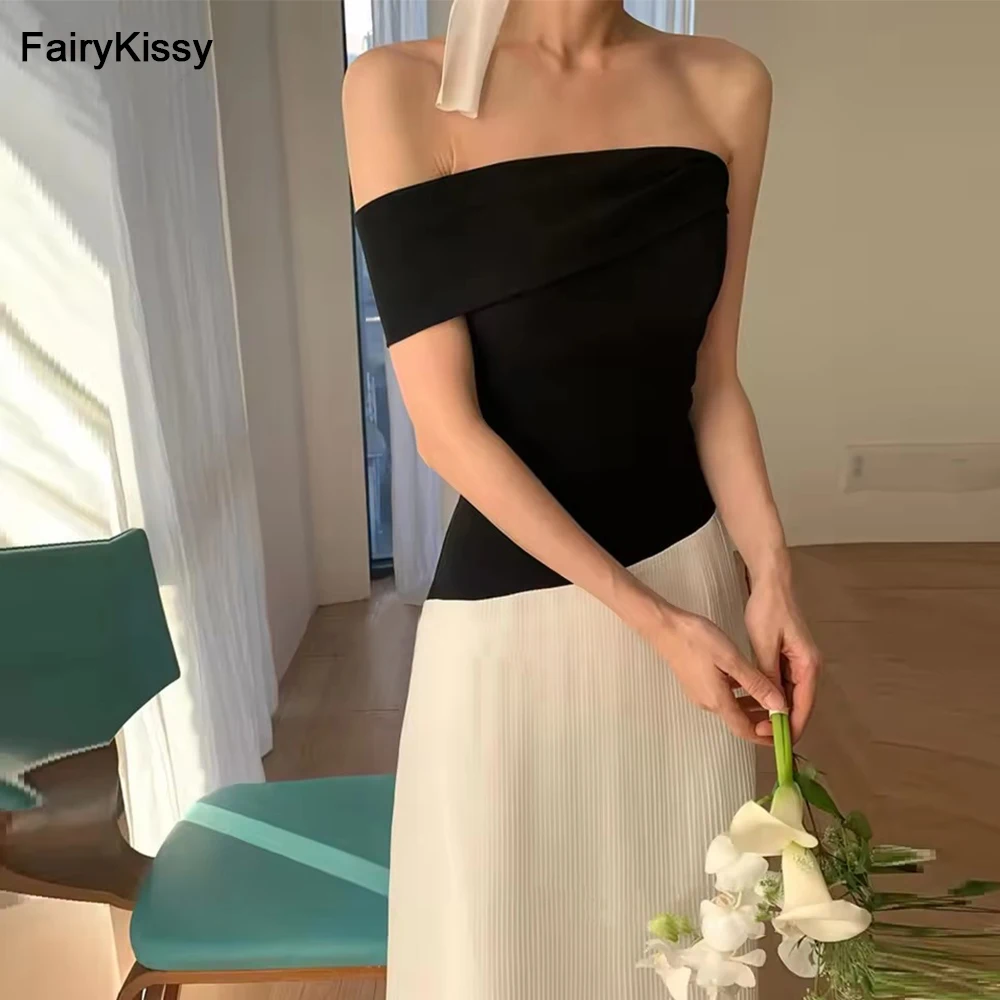 FairyKissy Black White Korean Evening Dresses Sleeveless A-Line One Shoulder Prom Dresses Photo Shoot Wedding Party Dresses
FairyKissy Black White Korean Evening Dresses Sleeveless A-Line One Shoulder Prom Dresses Photo Shoot Wedding Party Dresses