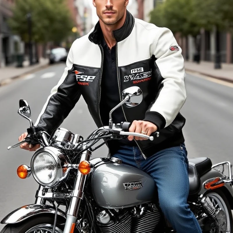 Korean Fashion Patchwork Motorcycle Jacket Men Stand Collar Windproof Faux PU Leather Motorbike Coat Outerwear Streetwear Jacket 
Korean Fashion Patchwork Motorcycle Jacket Men Stand Collar Windproof Faux PU Leather Motorbike Coat Outerwear Streetwear Jacket