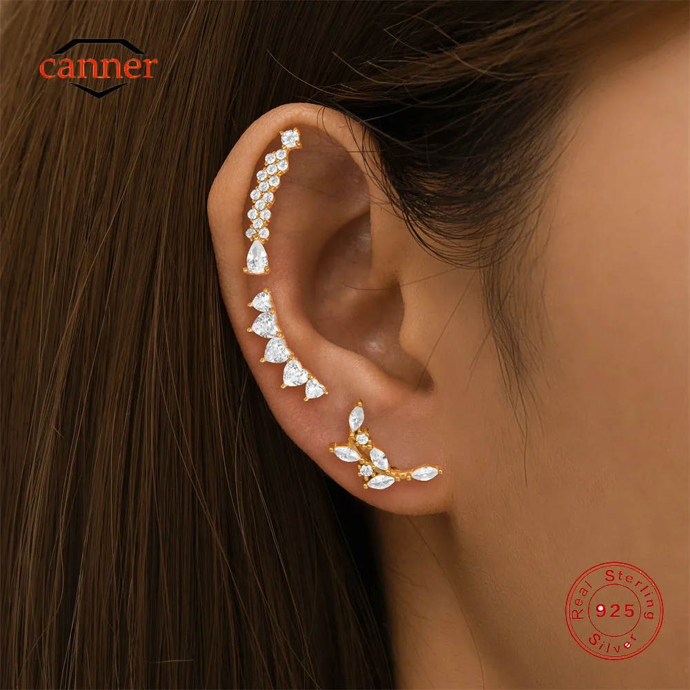 CANNER 1PC 925 Sterling Silver Horse's Eye Flower Zircon Earbone Stud For Women 18K Gold Ins Piercing Earrings Fine Jewelry
CANNER 1PC 925 Sterling Silver Horse's Eye Flower Zircon Earbone Stud For Women 18K Gold Ins Piercing Earrings Fine Jewelry