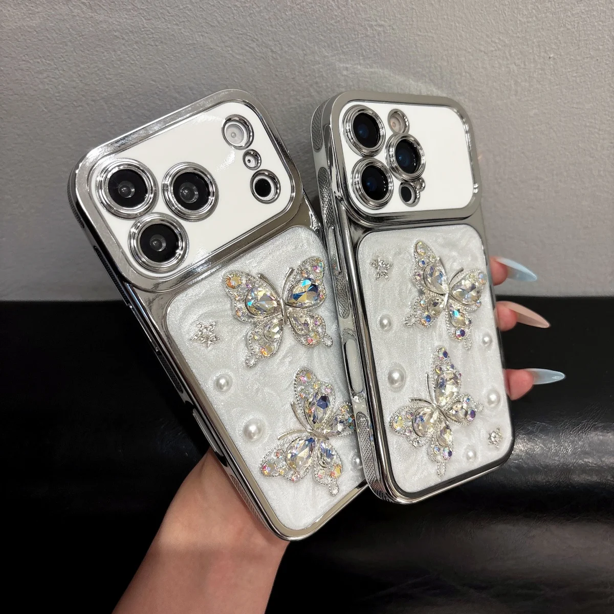 Electroplate Large Window 3D Colour Butterfly Pearl Phone Case For iPhone 17 16 15 14 13 Pro Max Camera Protect Shockproof Cover
Electroplate Large Window 3D Colour Butterfly Pearl Phone Case For iPhone 17 16 15 14 13 Pro Max Camera Protect Shockproof Cover