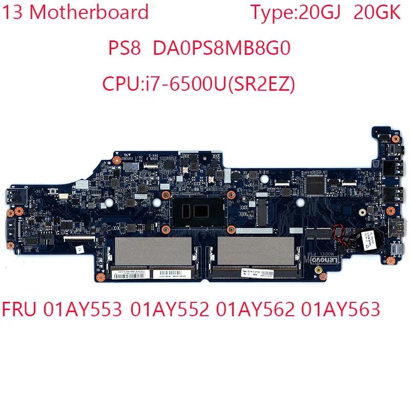 13 материнская плата PS8 DA0PS8MB8G0 01AY553 01AY552 01AY562 01AY563 для материнской платы Thinkpad 13 20GJ 20GK i7-6500U 100% ТЕСТ ОК
13 материнская плата PS8 DA0PS8MB8G0 01AY553 01AY552 01AY562 01AY563 для материнской платы Thinkpad 13 20GJ 20GK i7-6500U 100% ТЕСТ ОК