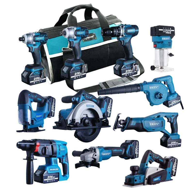 EKIIV 20v 21v 18v cordless brushless hammer drill impact screw driver cordless power tools set combo
EKIIV 20v 21v 18v cordless brushless hammer drill impact screw driver cordless power tools set combo
