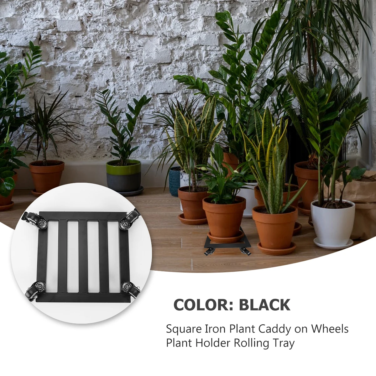 Iron Flower Pot Tray Plant Stand with Wheels Durable Square Design for Indoor Outdoor Garden Patio Yard Deck Use Rolling Plant
Iron Flower Pot Tray Plant Stand with Wheels Durable Square Design for Indoor Outdoor Garden Patio Yard Deck Use Rolling Plant