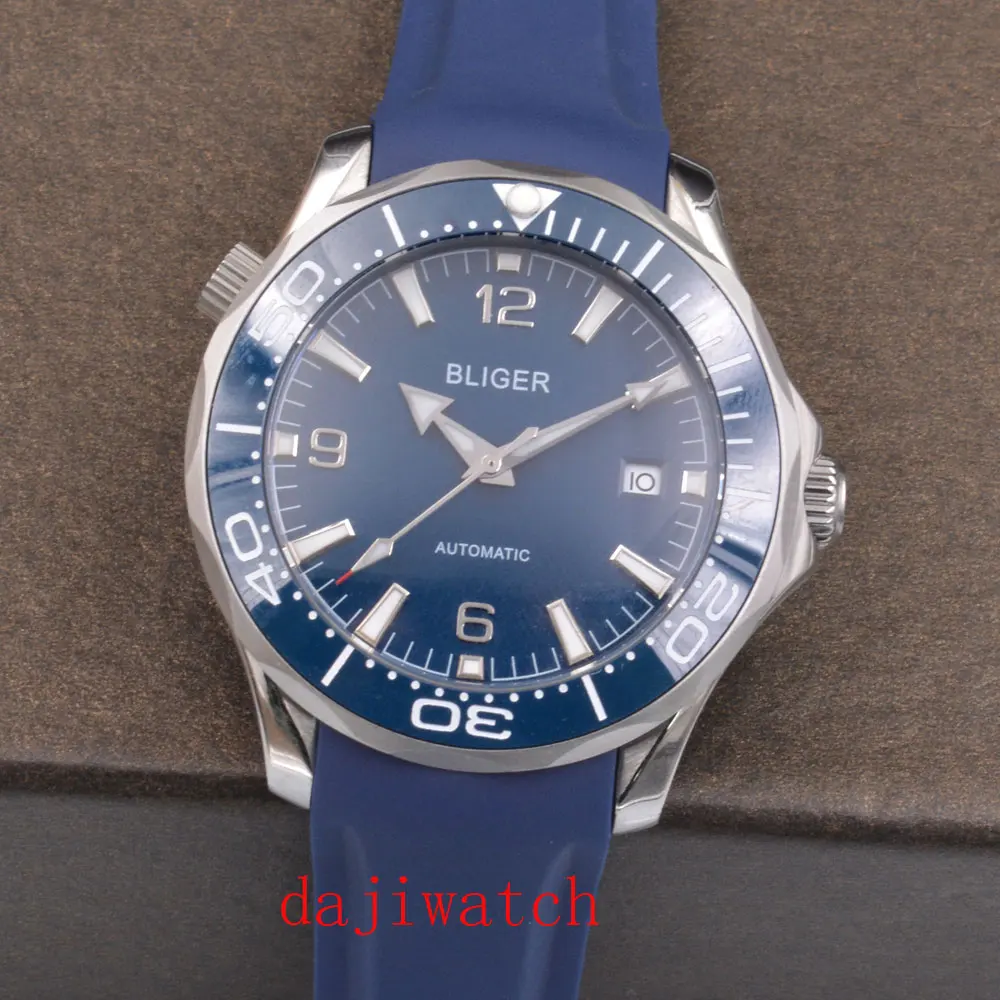 BLIGER 41mm Luxury Men Automatic Movement Watch Blue Dial Sapphire Glass Date Display Rubber Needle Buckle Strap Luminous Watch
BLIGER 41mm Luxury Men Automatic Movement Watch Blue Dial Sapphire Glass Date Display Rubber Needle Buckle Strap Luminous Watch