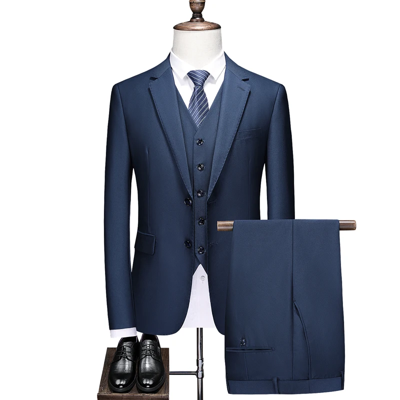 2024 New High-quality Suit (suit + Vest + Trousers) Solid Color Fashion Matching Handsome Trend Suit Three-piece Dress Suit
2024 New High-quality Suit (suit + Vest + Trousers) Solid Color Fashion Matching Handsome Trend Suit Three-piece Dress Suit