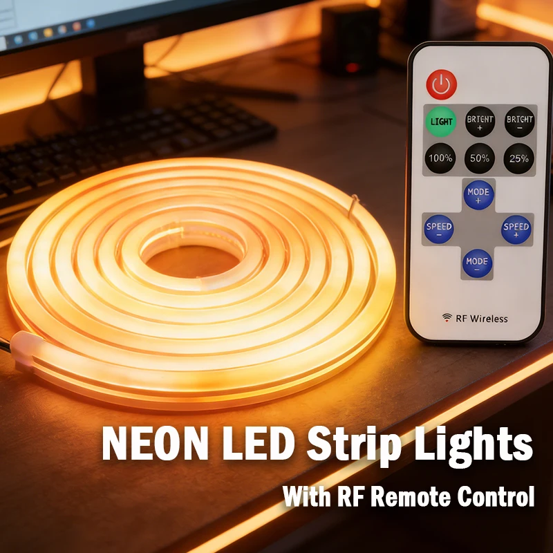 USB 5V Cuttable DIY Neon LED Strip Dimmable with 11Keys RF Remote for Bedroom Kitchen
USB 5V Cuttable DIY Neon LED Strip Dimmable with 11Keys RF Remote for Bedroom Kitchen