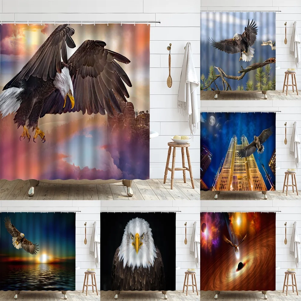 American Bald Eagle Shower Curtain Bird Animal Natural Landscape Tree Branch Bathroom Decor Waterproof Curtains Washable Fabric
American Bald Eagle Shower Curtain Bird Animal Natural Landscape Tree Branch Bathroom Decor Waterproof Curtains Washable Fabric