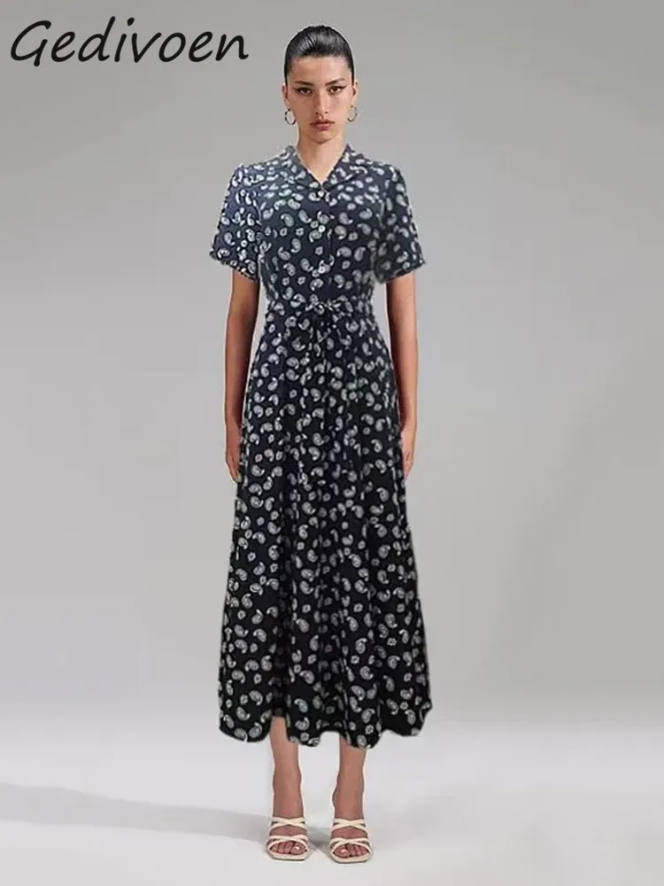 Gedivoen Fashion Runway Summer Print Beach Party Dress Women Short Sleeve Frenulum High Waist Elegant Single Breasted Midi Dress
Gedivoen Fashion Runway Summer Print Beach Party Dress Women Short Sleeve Frenulum High Waist Elegant Single Breasted Midi Dress