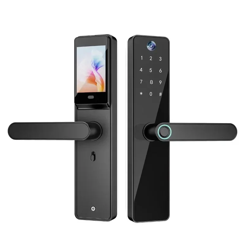 Intelligent Tuya Wifi App Cat Eye DoorLock Digital Peephole Viewer Rfid Card NFC Biometric Fingerprint Smart Lock with Camera
Intelligent Tuya Wifi App Cat Eye DoorLock Digital Peephole Viewer Rfid Card NFC Biometric Fingerprint Smart Lock with Camera