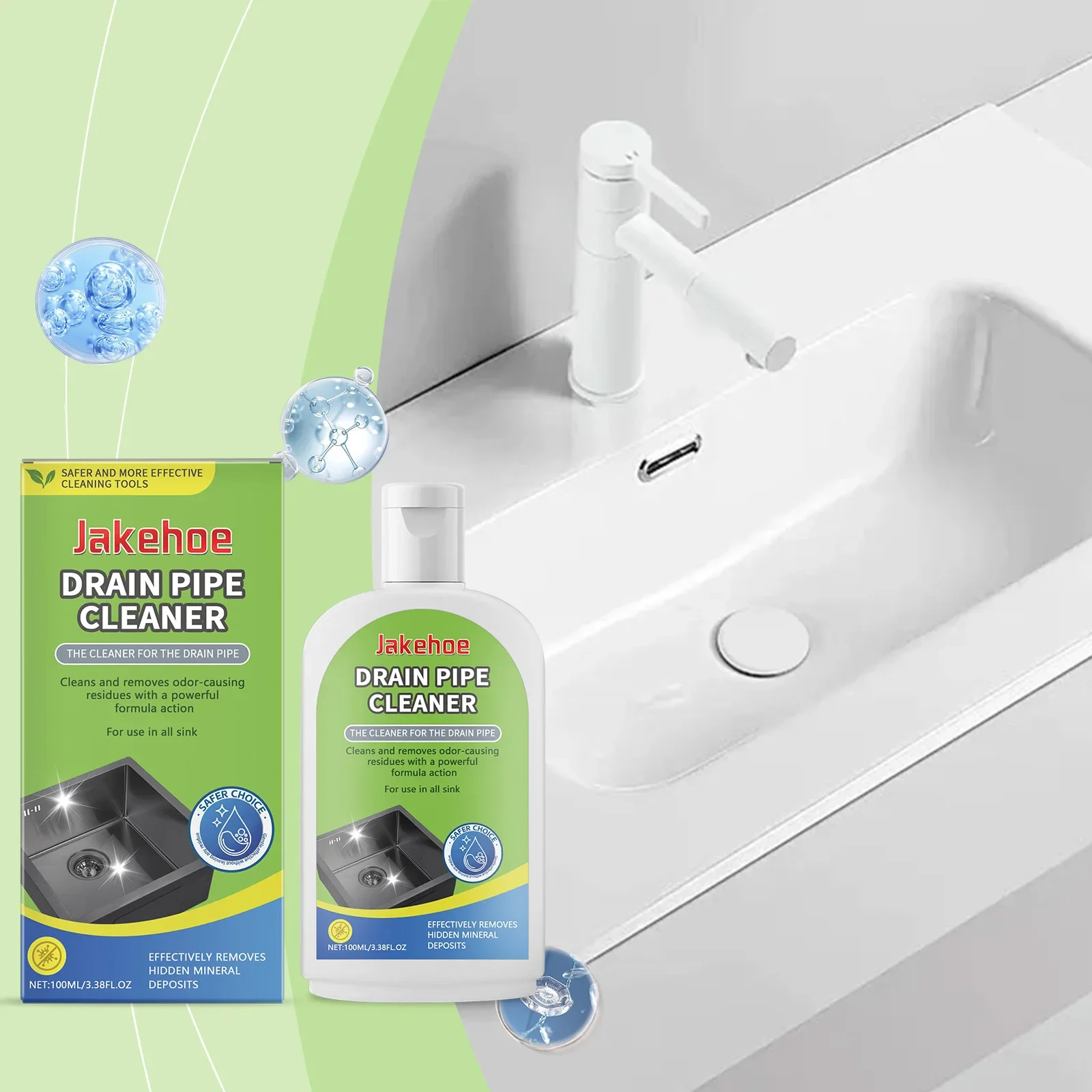 Pipe Unclogging Drain Cleaner - Aids Kitchen Bathroom Sink Clog Dissolution Removes Hard Water Deposits Improves Flushing
Pipe Unclogging Drain Cleaner - Aids Kitchen Bathroom Sink Clog Dissolution Removes Hard Water Deposits Improves Flushing