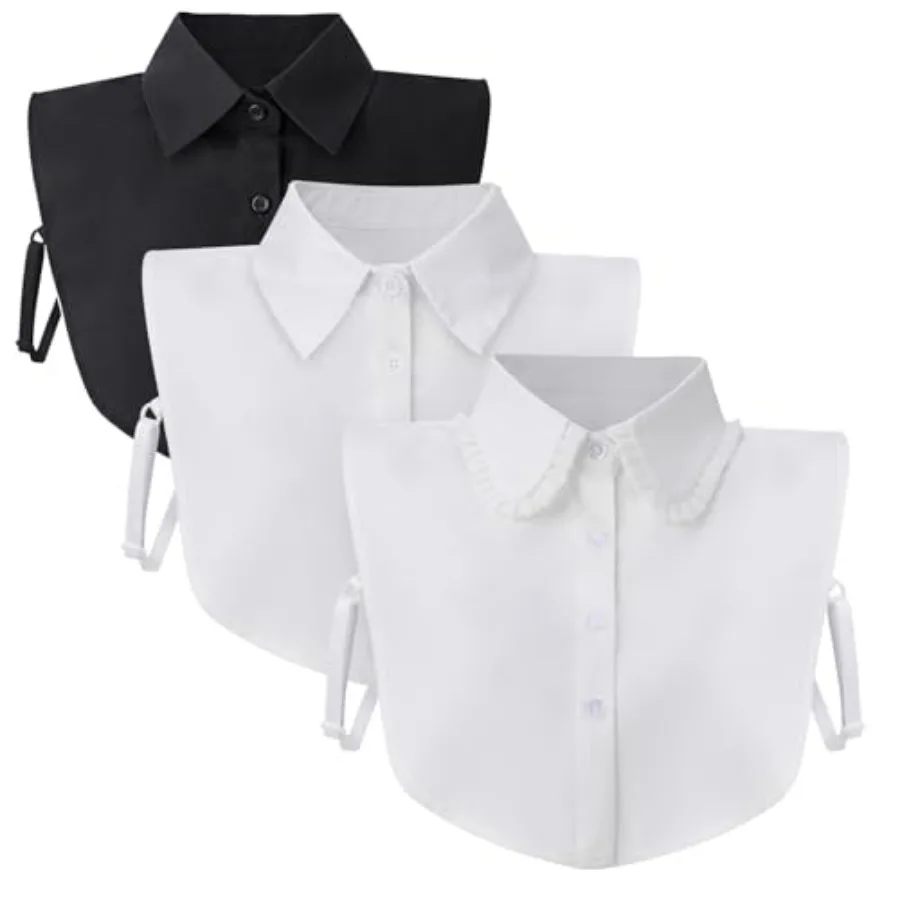 3 Pcs Fake Collar Detacable Collar Fal Dicky Collars alf Fal Blou Dickey Women Daily Outfits
3 Pcs Fake Collar Detacable Collar Fal Dicky Collars alf Fal Blou Dickey Women Daily Outfits