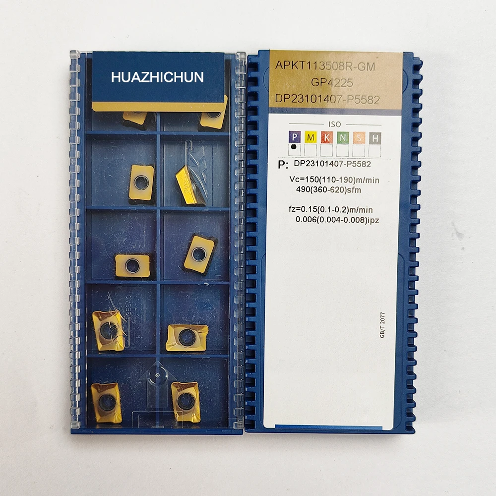 HUAZHICHUN APKT113508R-GMGP4225 карбидные вставки CNC токарный инструмент токарные резцы инструменты
HUAZHICHUN APKT113508R-GMGP4225 карбидные вставки CNC токарный инструмент токарные резцы инструменты