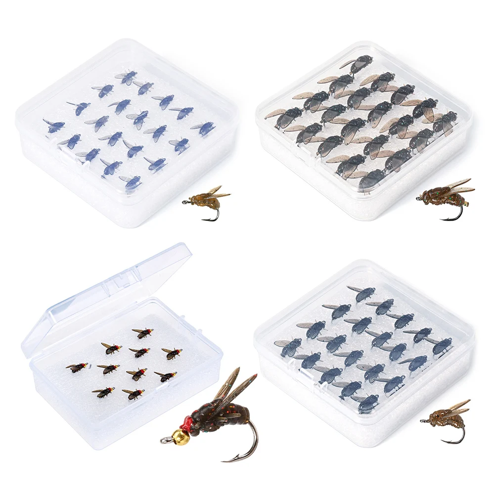 10/20Pc Fly Fishing Flies Kit Rubber Fly Fishing Lures Lifelike Soft Plastic Lures Barbed Hooks For Bass Trout Salmon S/M/L Size
10/20Pc Fly Fishing Flies Kit Rubber Fly Fishing Lures Lifelike Soft Plastic Lures Barbed Hooks For Bass Trout Salmon S/M/L Size
