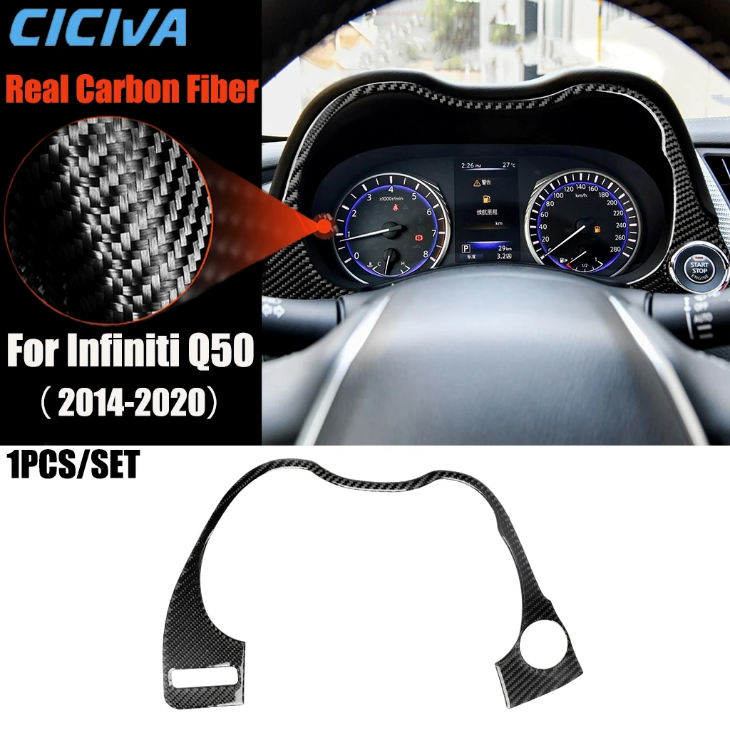 Carbon Fiber Car Accessories Dashboard Speedometer Panel Modified Interior Trim Cover Soft Sticker For Infiniti Q50 2014-2020
Carbon Fiber Car Accessories Dashboard Speedometer Panel Modified Interior Trim Cover Soft Sticker For Infiniti Q50 2014-2020