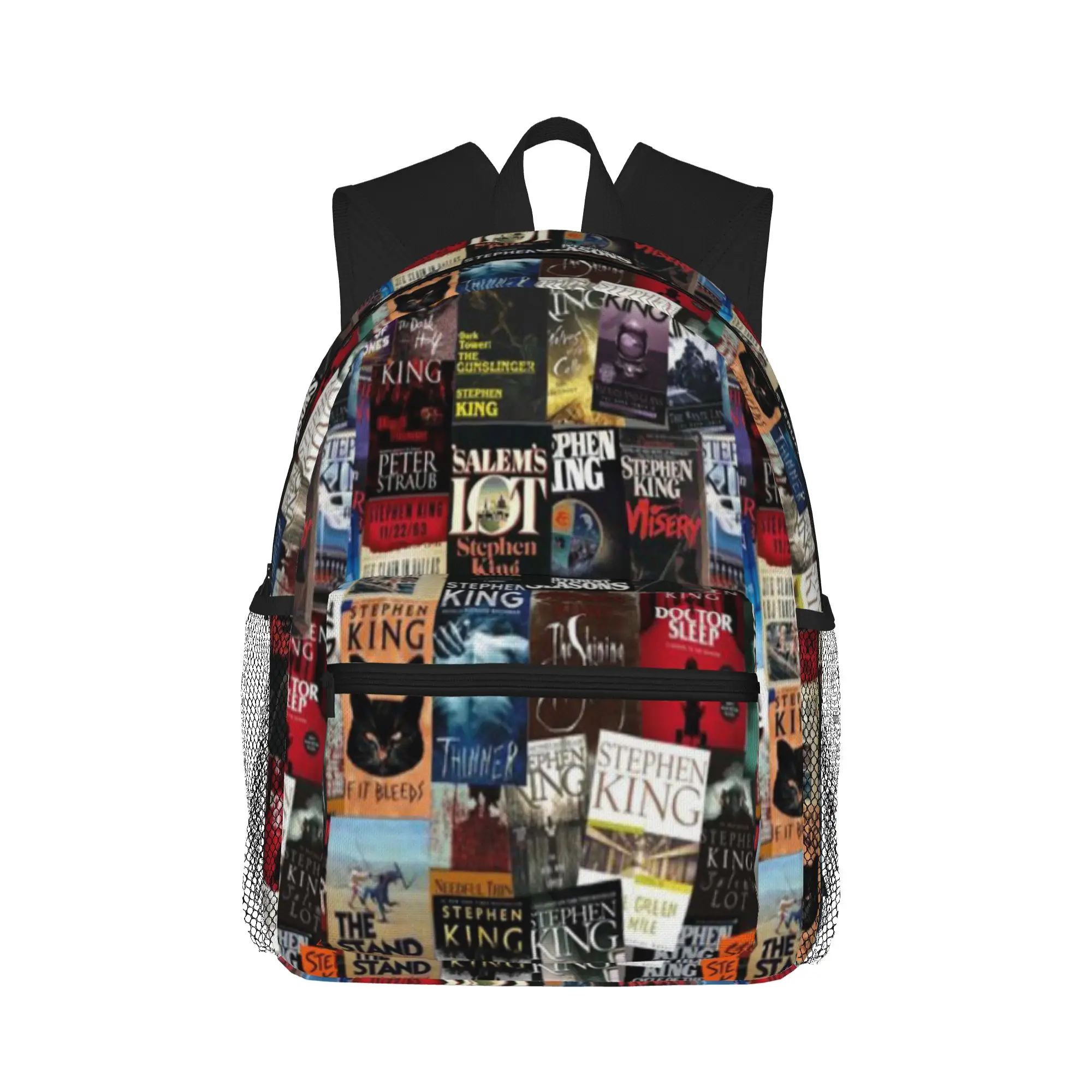 Stephen King Book Covers Horror Bookworm Casual Backpack for Students and Adults Female bags
Stephen King Book Covers Horror Bookworm Casual Backpack for Students and Adults Female bags