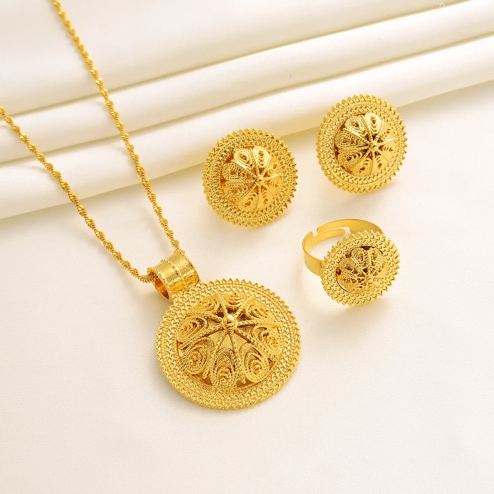 Claccic Nicely 24K Gold Plated Ethiopian Dubai Jewelry Eritrea Bride Habisha Lucky Wedding Patry Set Gifts
Claccic Nicely 24K Gold Plated Ethiopian Dubai Jewelry Eritrea Bride Habisha Lucky Wedding Patry Set Gifts