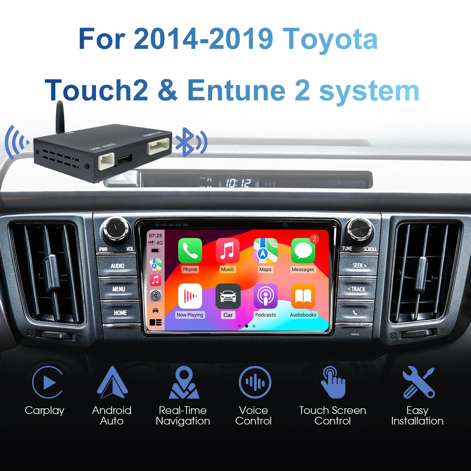 Ezonetronics OEM Screen Upgrade Decoder Box CarPlay Android auto Retrofit Kit for 2014-2019 Toyota Touch2 & Entune 2
Ezonetronics OEM Screen Upgrade Decoder Box CarPlay Android auto Retrofit Kit for 2014-2019 Toyota Touch2 & Entune 2