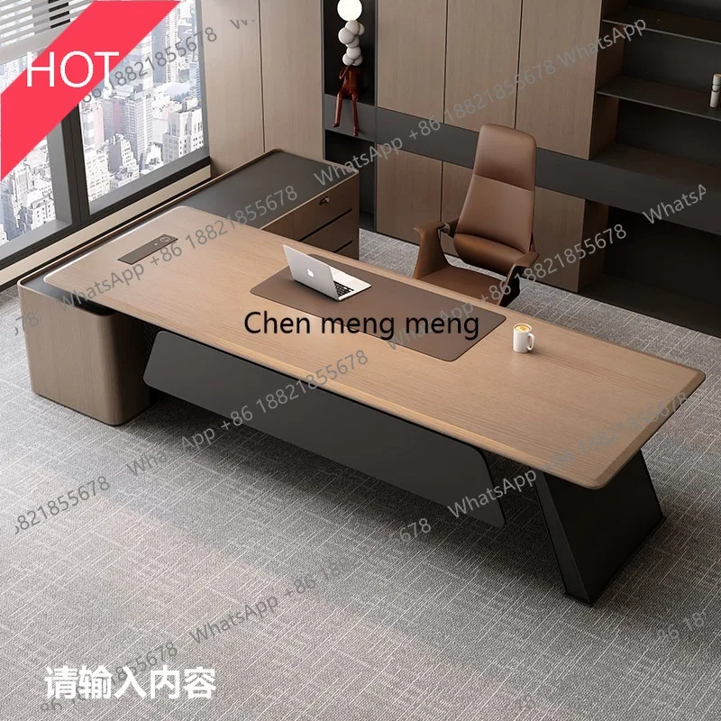 03A Boss desk light luxury class desk simple modern office leader single president desk and chair combination
03A Boss desk light luxury class desk simple modern office leader single president desk and chair combination